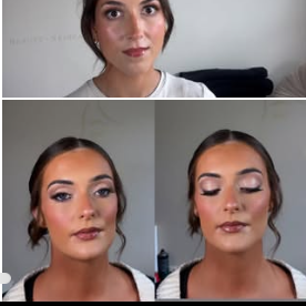 Rose-toned occasion makeup created by Kieanna